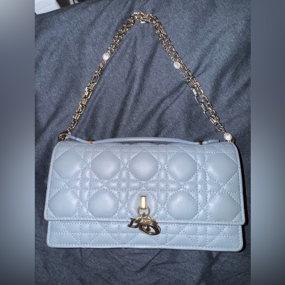 Dior My Dior Mini Bag Cloud Blue Cannage Lambskin